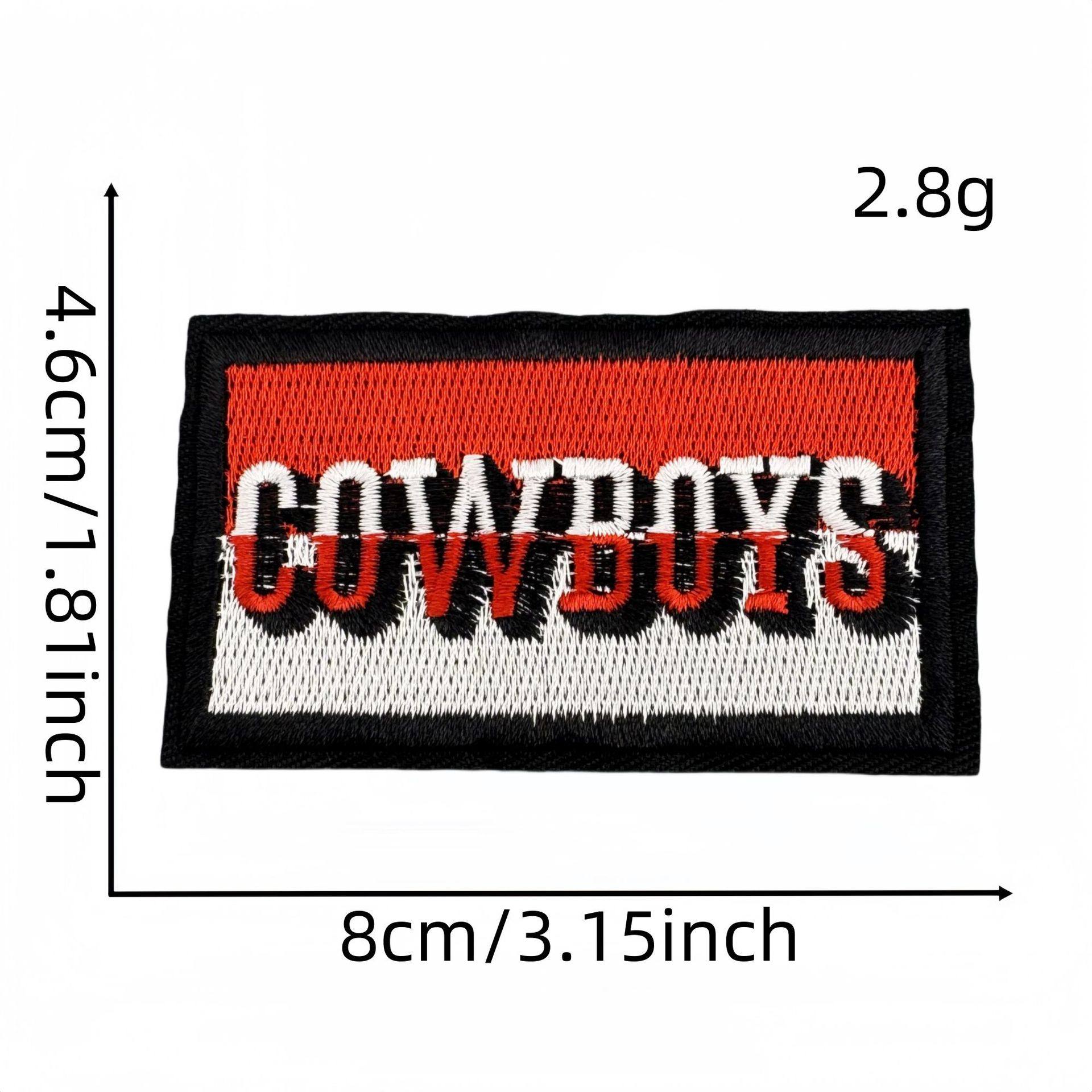 彩色英文字布贴48#