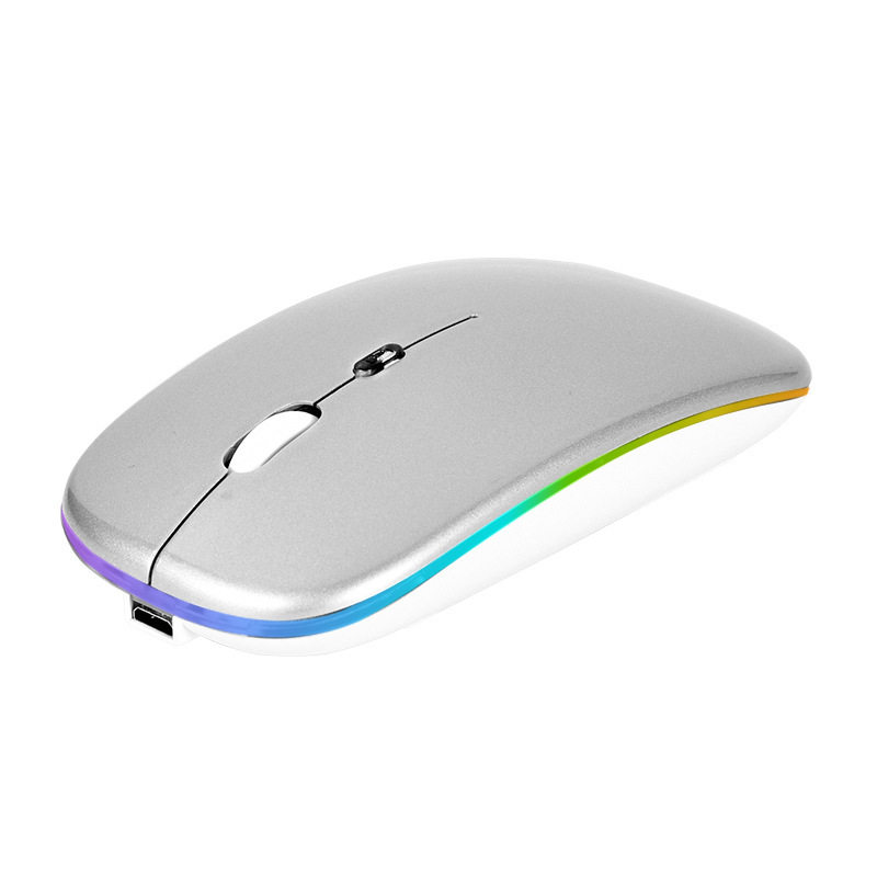 Wireless mouse laptop business office ultra-thin portable Bluetooth dual-mode luminous mouse cross-border wholesale