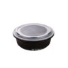 Round Anti-Theft Lockable Lunch Box, Takeout Packaging Box, Soup Noodle Spicy Hot Pot Lobster Fast Food Box with Lid, Microwaveable