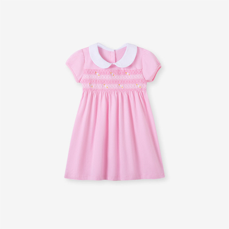 Kids' Dress, New Summer Knitted Short-sleeve Collared Kids' Dress