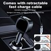 New Automatic Retractable Cord Car Charger Pd Fast Charging Car Charger Car Charger Retractable Car Charger Wholesale Customization