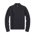 Half-zip black with red label