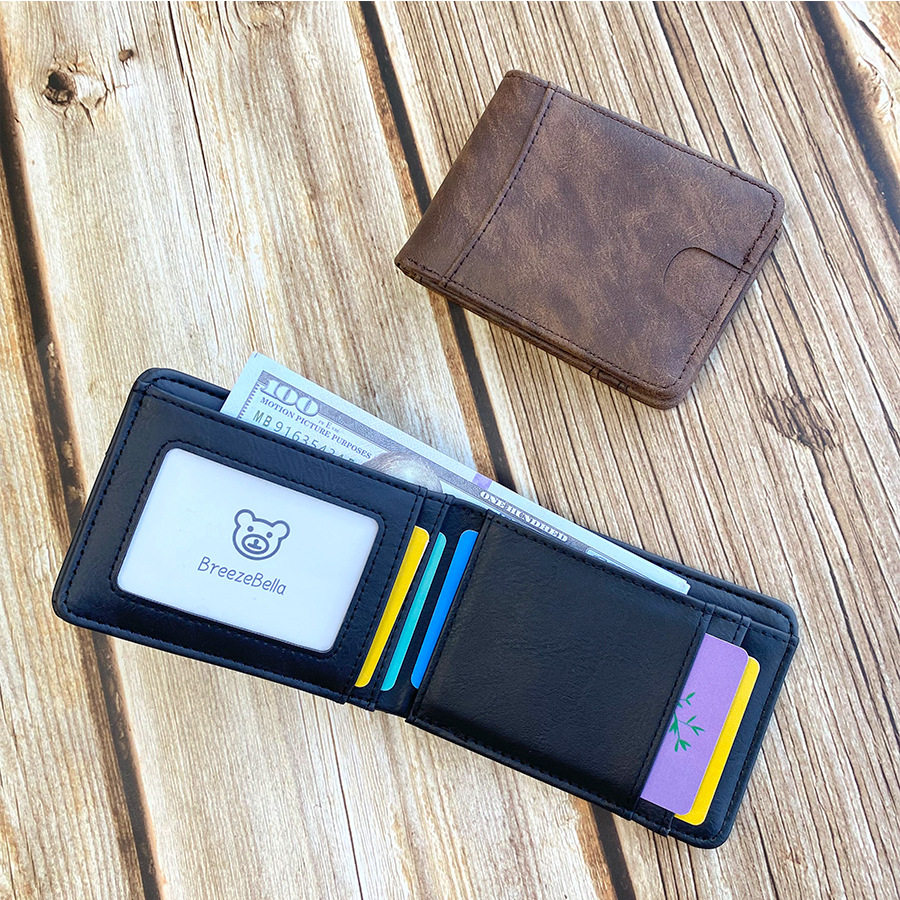 2024 Retro Casual Men's Card Bag Portable Ultra-thin Card Set Multi-card Exquisite PU Credit Card Men's Wallet Short