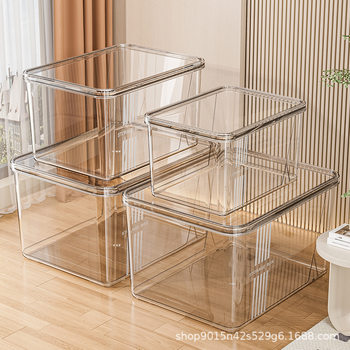 Wholesale Cross-Border Supply of Acrylic Transparent Storage Boxes for Organizing and Storing Items, Car Storage Boxes for Books