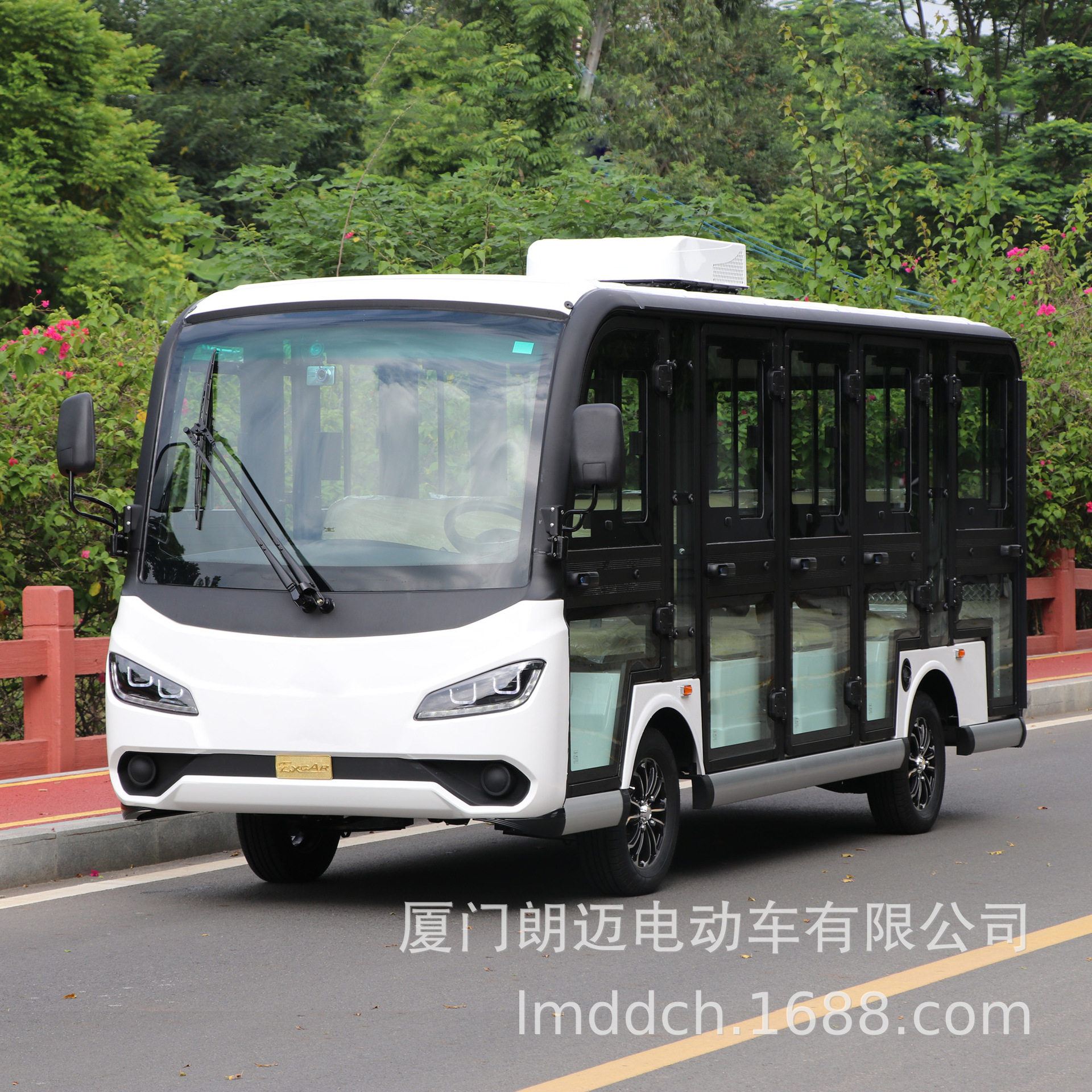 จุดชมวิวไฟฟ้ารถชมวิว 14 ที่นั่งเครื่องปรับอากาศชมวิวรถแบตเตอ...