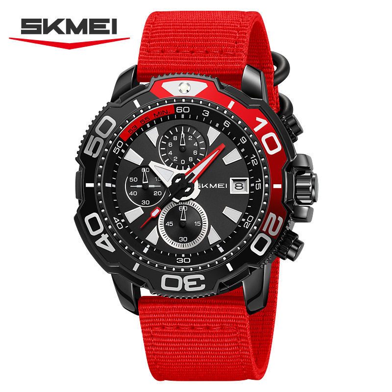 สั่งซื้อนำเข้า SKMEI Momentum นาฬิกาควอทซ์แฟชั่นปฏิทินส่องสว่างนาฬิกาผู้ชายมัลติฟังก์ชั่จับเวลานาฬิกาควอทซ์กันน้ำ จากจีน 1688 taobao alibaba tmall