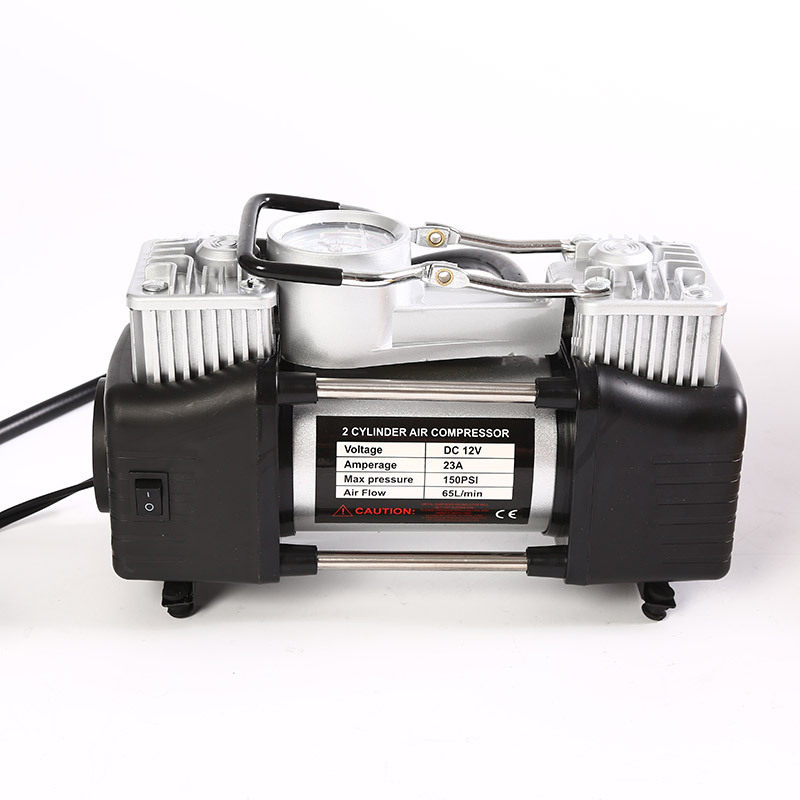 Double cylinder car air pump 12v gift high power car air pump portable car air pump