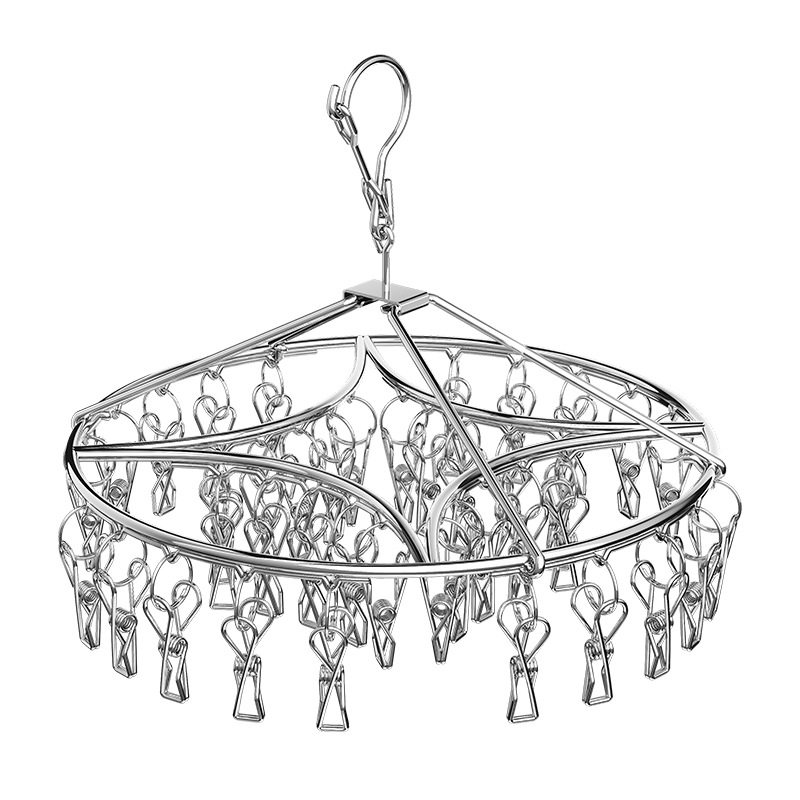 Balcony Household Socks Rack Socks Clip Anti-drying Rack Clothes Dormitory Windproof Solid Multifunctional Stainless Steel Drying