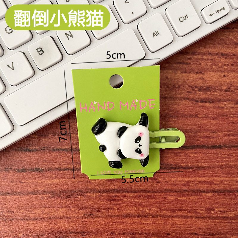 可爱卡通熊猫发夹刘海碎发夹高颜值碎发侧边夹刘海少女心头饰发饰