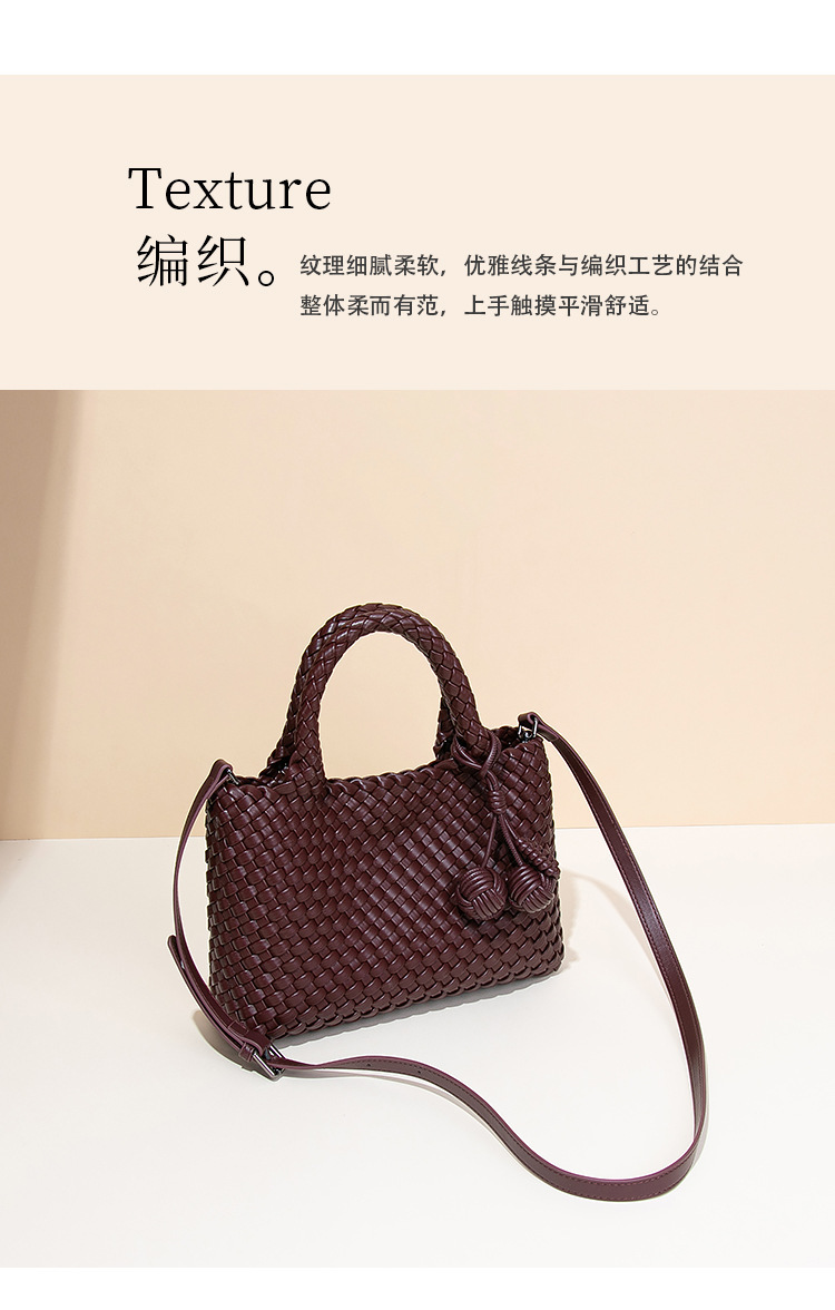 Túi xách tay nữ da PU dáng tote nhỏ đeo chéo — B2405 # màu bạc, B2405 # màu đen, B2405 # màu nâu, B2405 # Màu tím khoai môn