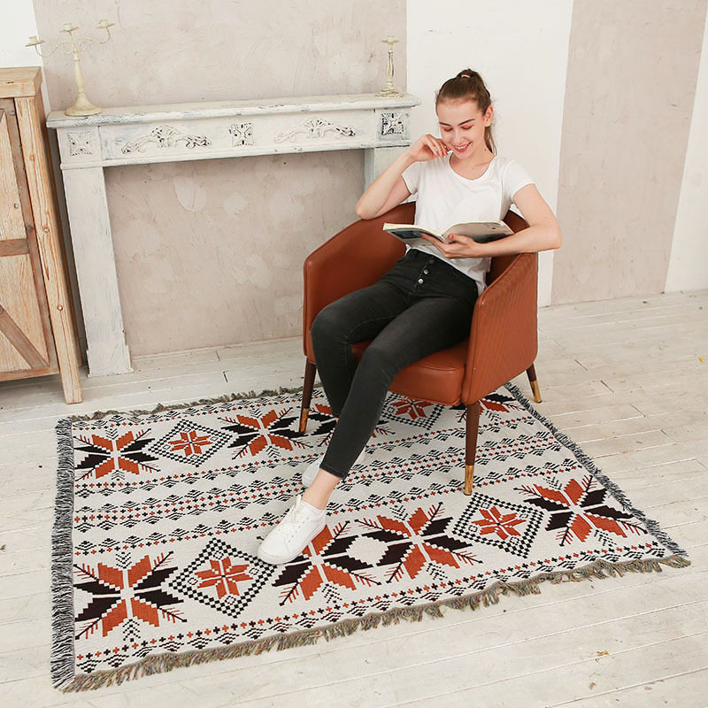 Nordic Export Cross-Border Dropshipping Sofa Blanket Sofa Towel Thread Blanket Camping Outdoor Picnic Travel Decorative Blanket Tablecloth