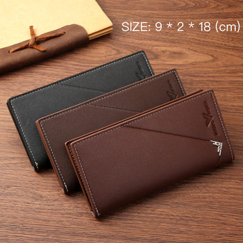 Cross-border New Men's Fashion Long Wallet Soft Leather Wallet Clutch Large Capacity Business Bag Multi-card Card Holder