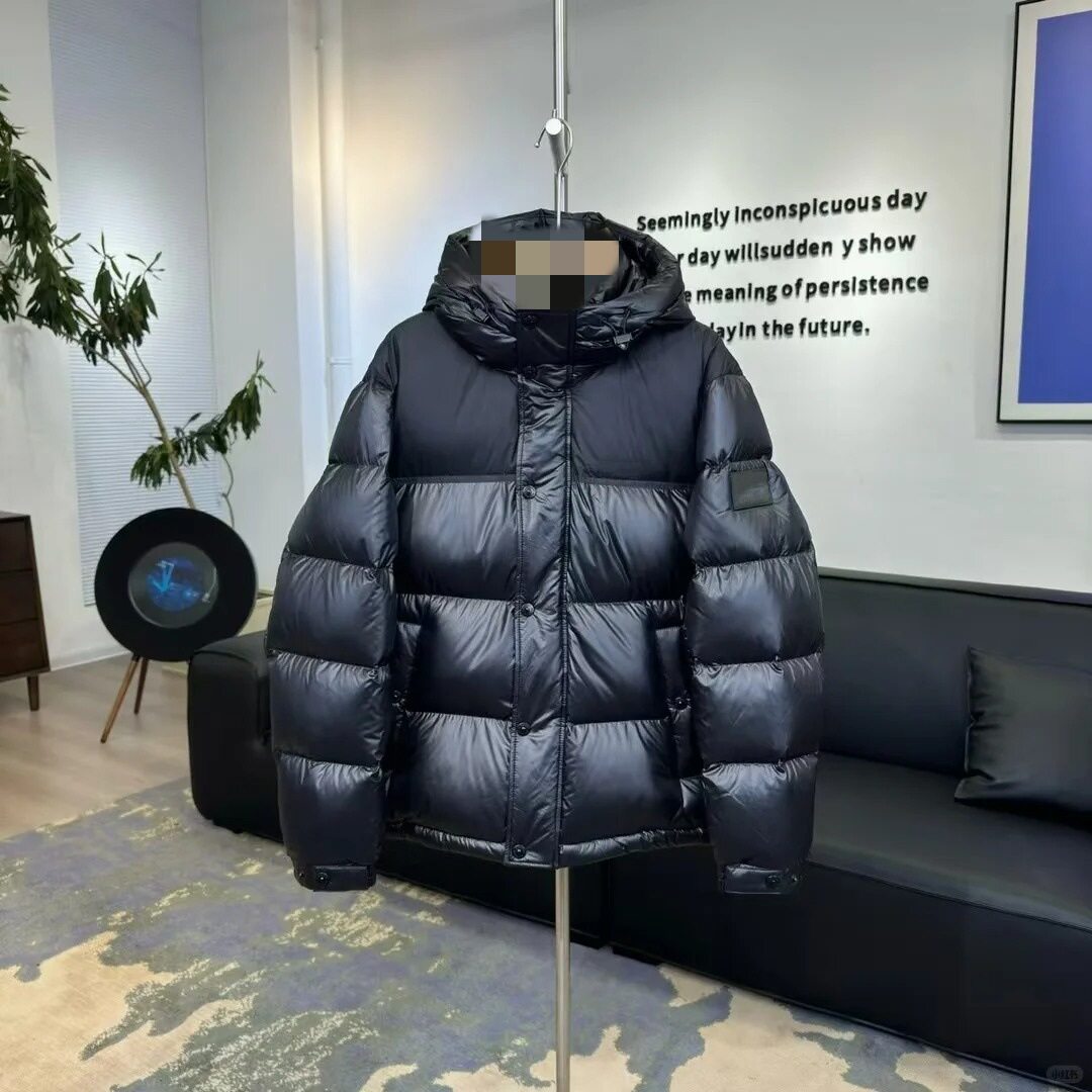 B home, новый зимний теплый пуховик с капюшоном, модный универсальный повседневный тренд на белом утином пуху, мужская и женская куртка в одном стиле Изображение 1