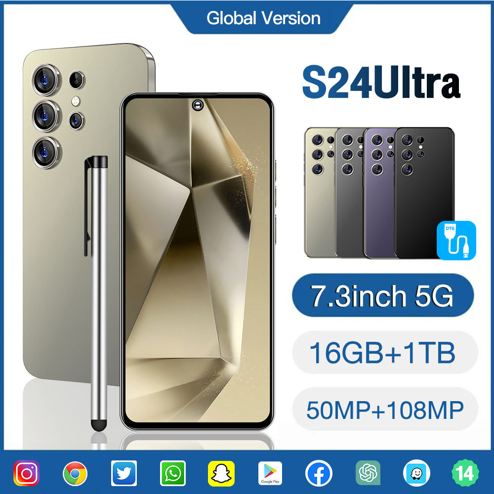 S24Ultra跨境新爆款现货6.8寸2+16安卓3G智能OTG手机外贸低价代发