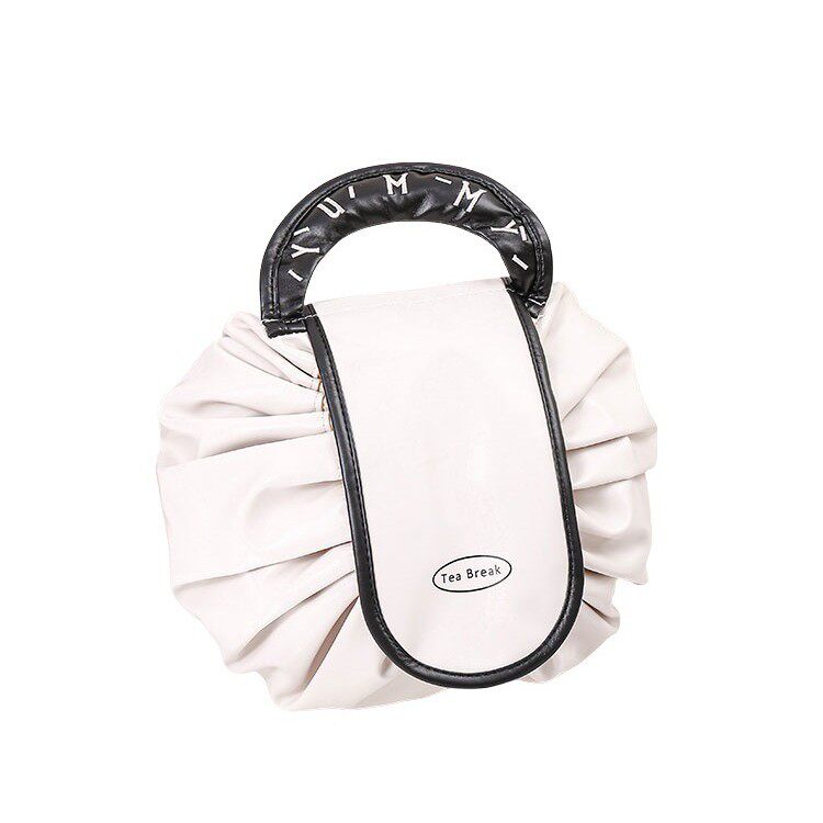 Lazy Cosmetic Bag for Women, Portable, Large-Capacity, High-Looking Travel Drawstring Drawstring Skin Care and Toiletries Cosmetics Bag