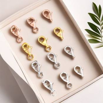 S925 Sterling Silver Buckle Spring Joint Lock Necklace Bracelet Buckle Water Drop Lobster Buckle DIY Accessories Jewelry Buckle