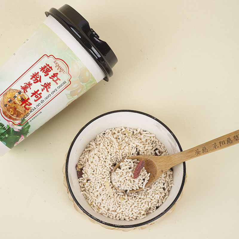 Red jujube medlar lotus root starch soup cup packed net red brewing students breakfast instant instant lotus root starch soup wholesale in large quantities