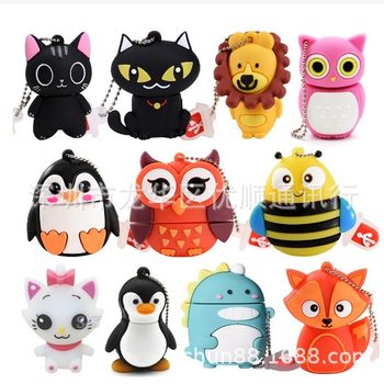 Cartoon animal Penguin owl portable disc 64GB 8GB 16GB 32GB lion USB 2.0 Flash