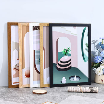 Casual Wooden Photo Frame Table Wholesale A4 Wall Hanging Framed Photo Studio DIY Puzzle Picture Frame Creative Photo Wall