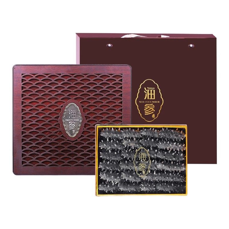 Lightly Dried Sea Cucumber Gift Box Packaging, Dried Sea Cucumber, Mid-Autumn Festival Packaging, Double Semi-Circle, Non-Dalian, Ready-To-Eat, Festive Seafood for the Mid-Autumn Festival