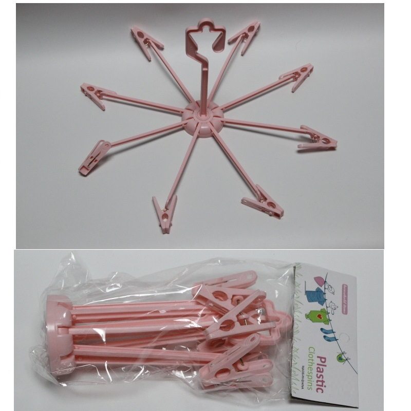 Foreign trade products color folding drying rack 8 clip diameter about 33CM folding socks rack inner hanger