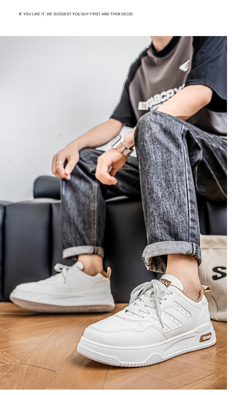 Men's Shoes Summer New Breathable Versatile White Casual Sneakers Student Thick-Soled Sports Shoes Casual White Shoes for Men 20 O1CN01irTXNx2MDi8SGhI1x !!1897509794 0 cib