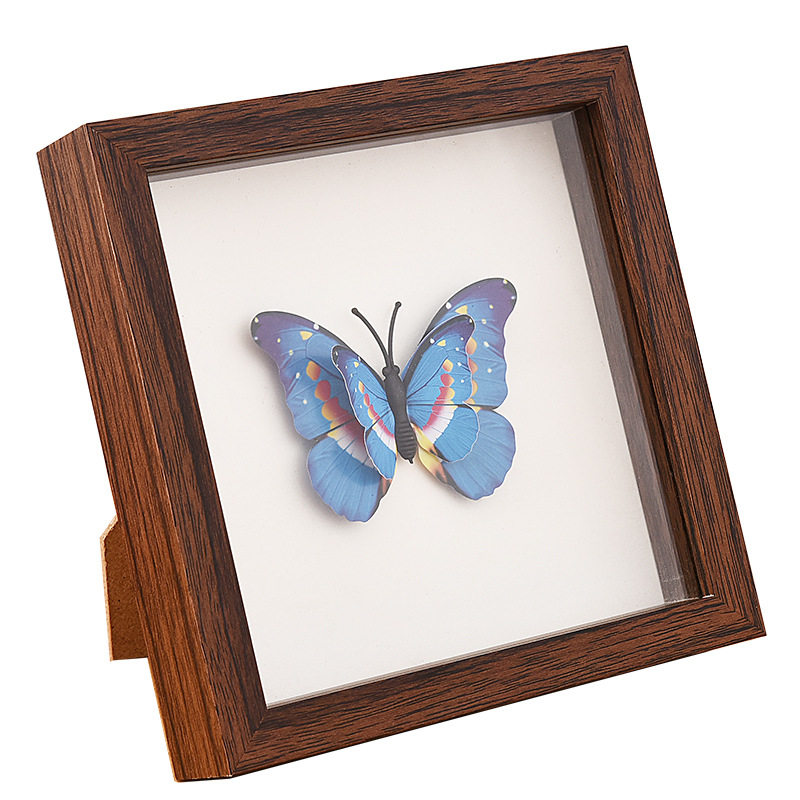 hollow three-dimensional glass photo frame diy butterfly specimen frame dried flower photo frame setting table photo frame hollow specimen frame customization