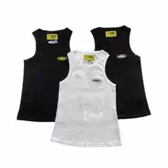American-Style Vest, Summer Heavyweight Tight-Fitting Training Sports Fitness Waffle Vest, Men's Sweat-Absorbent Black
