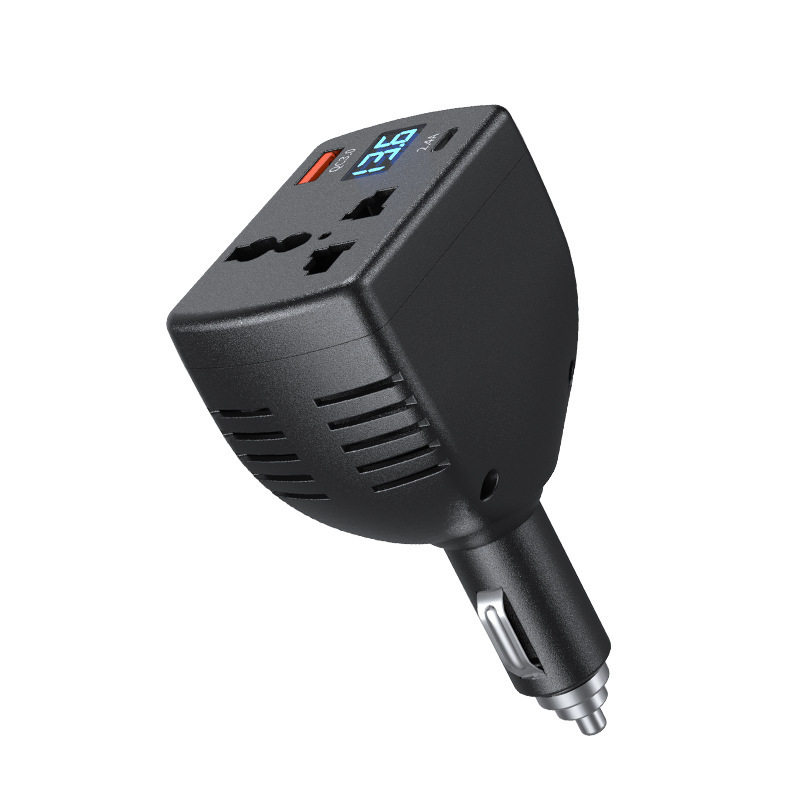 150W Car Truck 12V24V to 220V Multifunctional Car Inverter Mobile Phone Smart Digital Display Fast Charging Car Charger