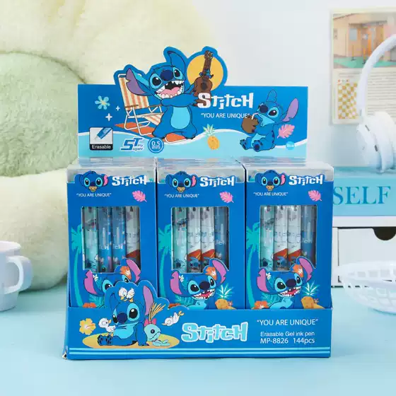 Cartoon Blue Erasable Pen 0.5mm Blue Core Cute Gel Pen Student Writing Practice Press Pen Stationery Wholesale