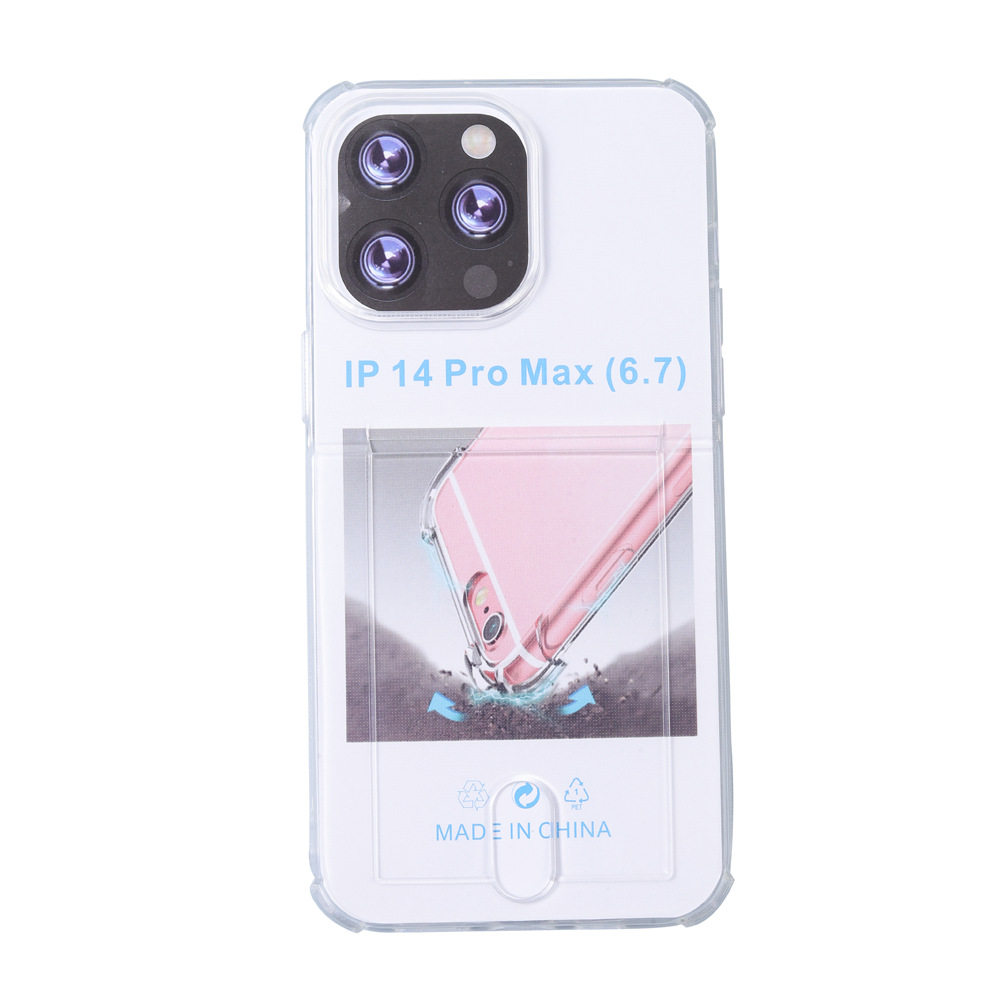 Factory Suitable for Apple 16 Mobile Phone Case Iphone15Pro Card Anti-Fall Protective Cover 16Promax High Transparency