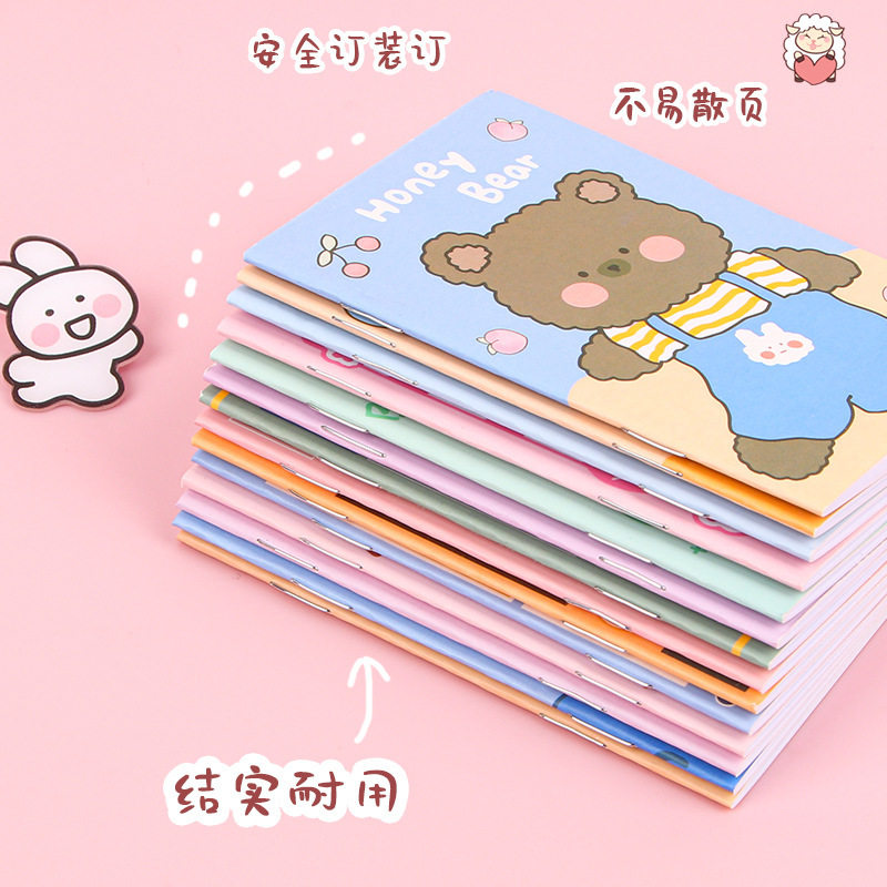 Korean Mini Cartoon Notebook 64K Primary School Student Notebook Kindergarten Stationery Reward Gift Customization