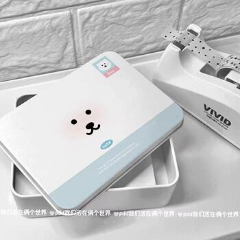Cute Miffy Rabbit Self-Deprecating Bear Tin Box Storage Stickers Goo Card Fan Album Small Card Desktop Storage Planner Material