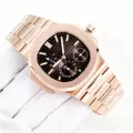 Brown rose gold steel belt president