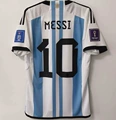 2022 argentina home jersey #10 with captain's armband
