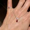 Pigeon Blood Red Water Drop Zircon Necklace Retro Whitening Niche Design Stylish Elegant Accessible Luxury Clavicle Chain