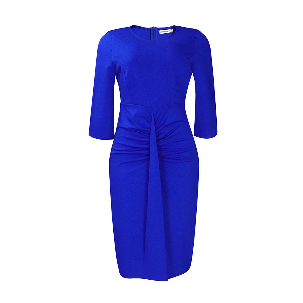 Plus Size African Dress Stylish Fitted Midi Length 5 Point Sleeve Elegant for Work or Casual Events Wholesale