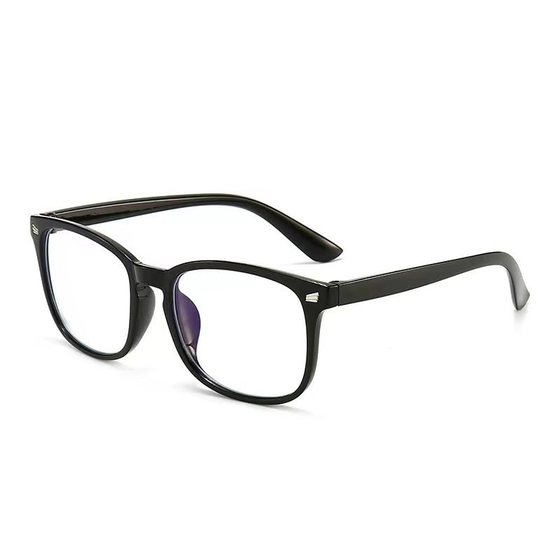 Trendy New Retro Rice Stud Anti-Blue Light Glasses Fashion Plain Non-Prescription Glasses in Stock Square Frame Wholesale