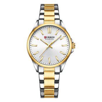 Curren/Karen 9090 Couple's Watch Steel Band Men's Watch Fashion Women's Watch Business Quartz Watch
