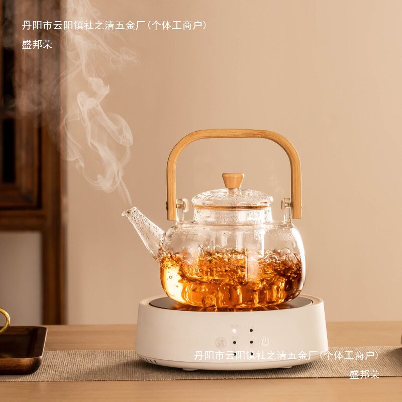 Electric Ceramic Stove Tea Set for Home Tea Brewing, Office Small Tea Kettle, Glass Water Boiling Tea Pot, Steaming and Boiling Wholesale