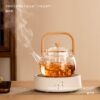 Electric Ceramic Stove Tea Set for Home Tea Brewing, Office Small Tea Kettle, Glass Water Boiling Tea Pot, Steaming and Boiling Wholesale