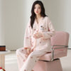 Pure Cotton Maternity Pajamas, Winter Outer Wear, Air Cotton Nursing Pajamas, Home Clothes, Confinement Clothes, Winter Maternity Breastfeeding Two-Piece Set