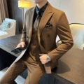 Brown (suit + vest + suit pants)