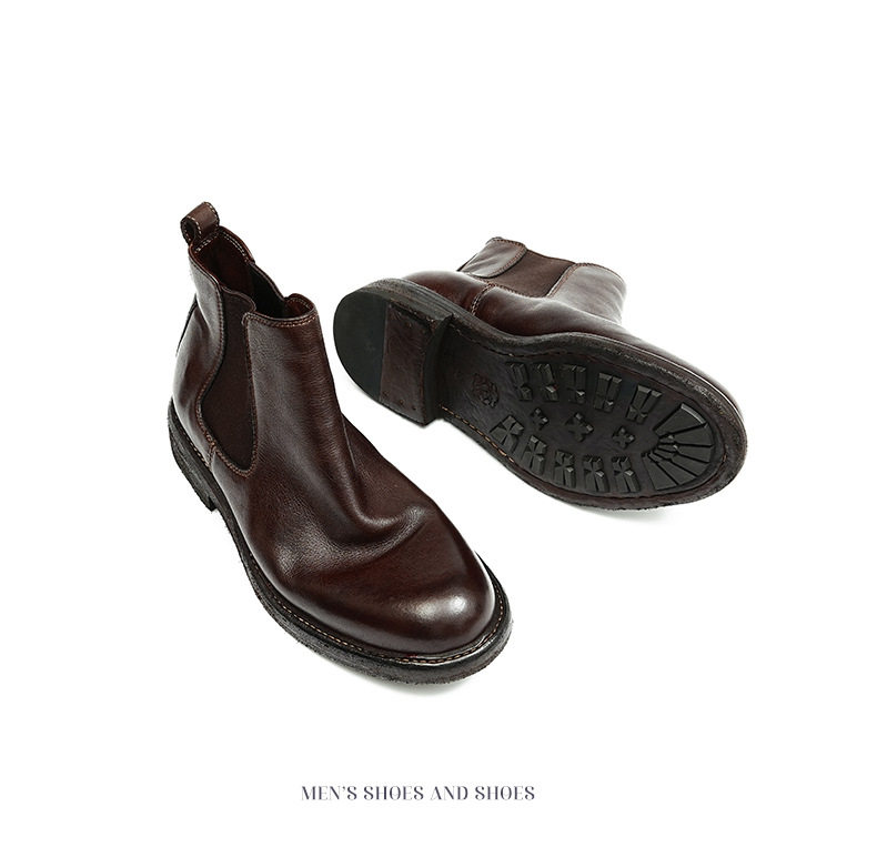 Boot Chelsea Nam Da Mờ Cao Cổ Chiều Cao Đế Khoảng 3cm Màu Đen, Nâu chi tiết 28