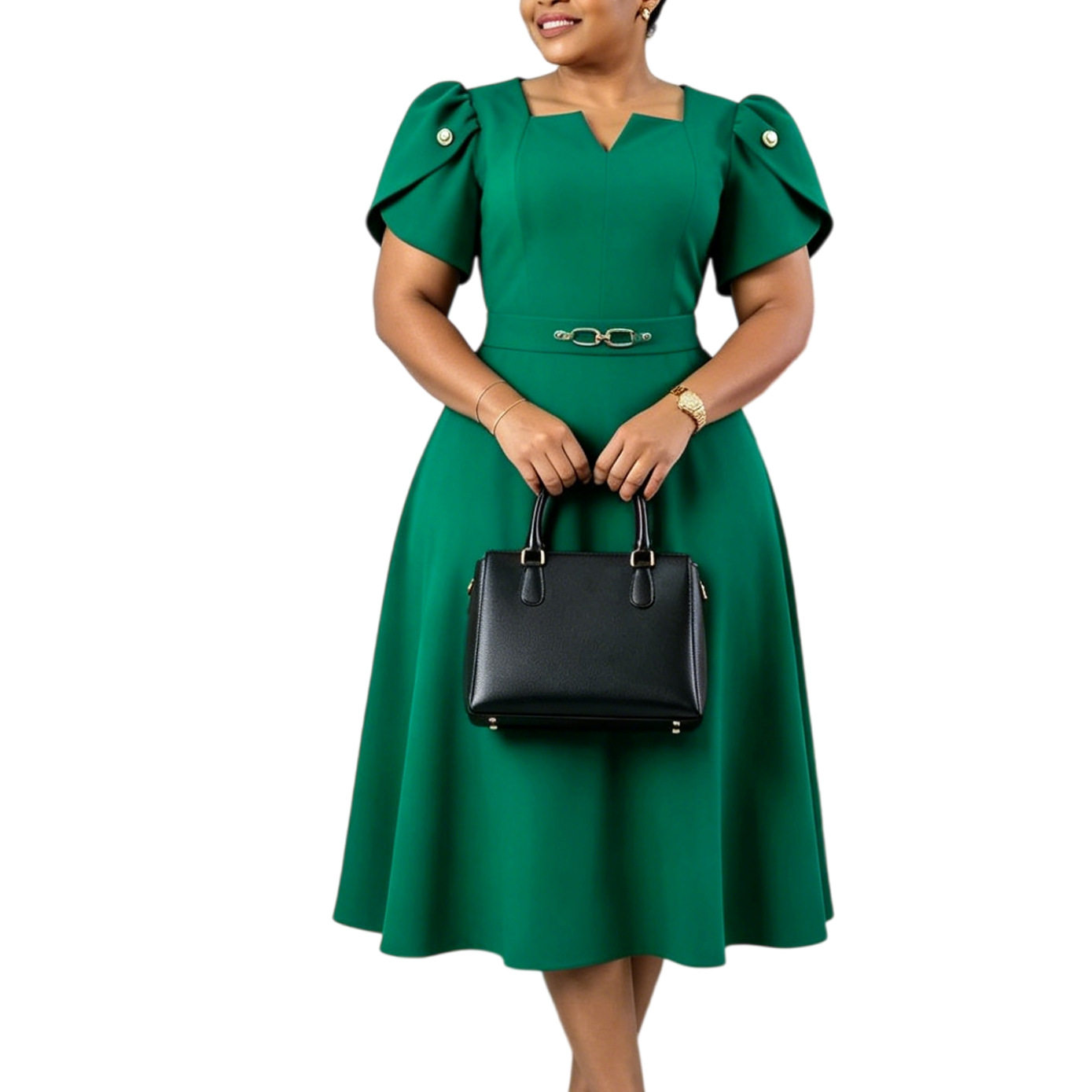 Plus Size Elegant High Waist Dress Summer Fashion African Print Comfortable Fabric Wholesale Available