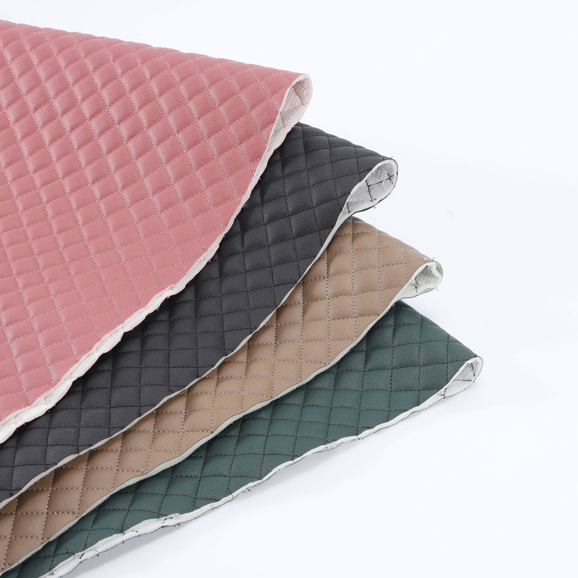 Pvc Nappa Artificial Leather Embroidered Sponge Bottom Quilted Luggage Car Mattress Cup Protective Cover Home Matte