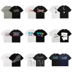 24Ss New Digital Pattern Round Neck Men's and Women's Trendy Short-Sleeved Pure Cotton Casual T-Shirt Series
