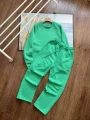 Round neck suit green