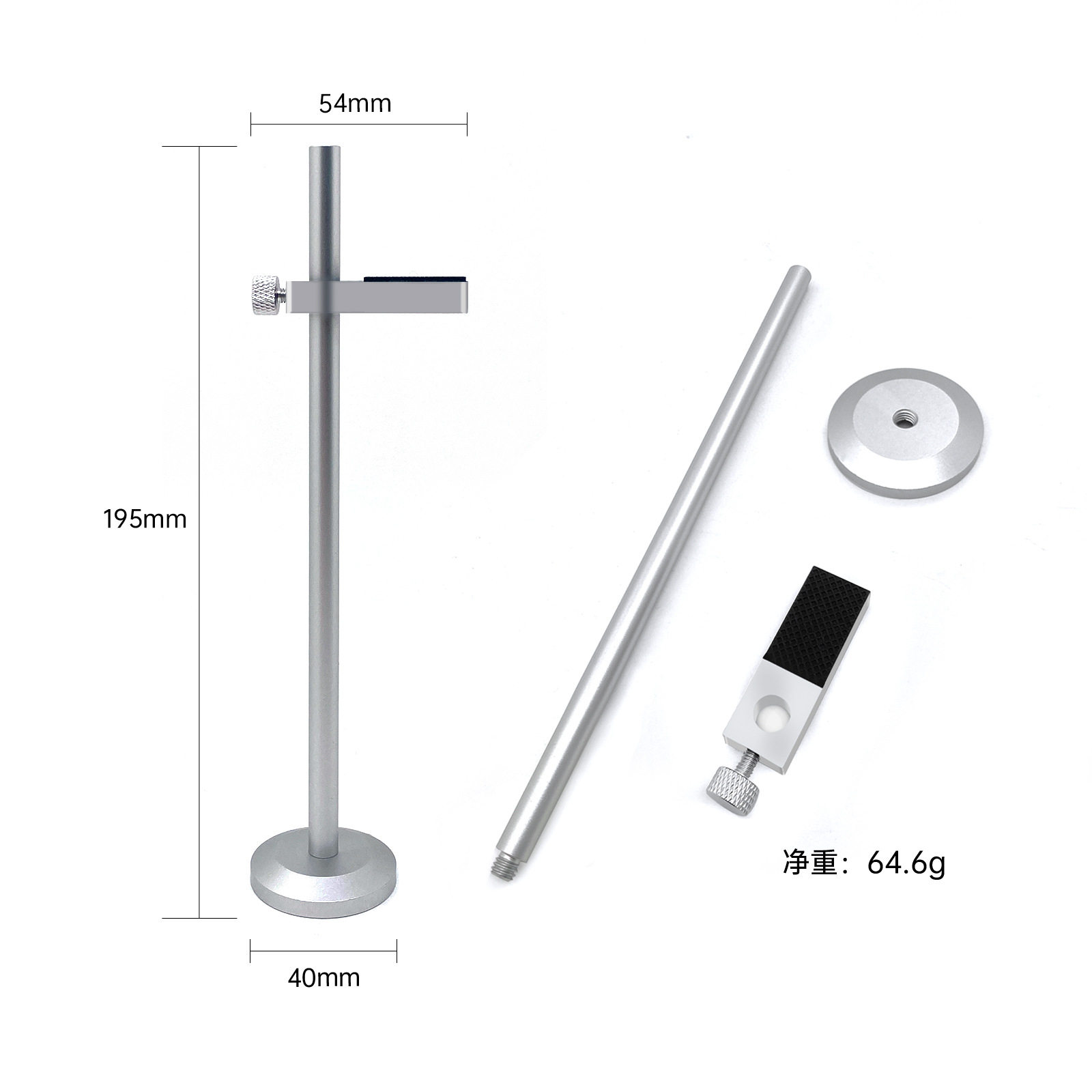 Vc-005 Desktop Computer Graphics Card Bracket Support Magnetic Base Adjustable Aluminum Alloy Foot Pad New