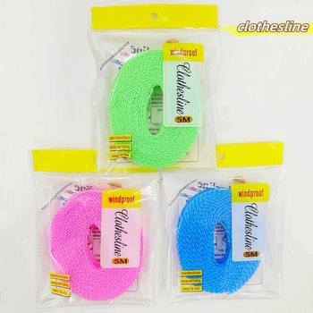 Outdoor travel clothesline windproof non-slip clothesline portable long rope hanging clothes thick rope non-perforated